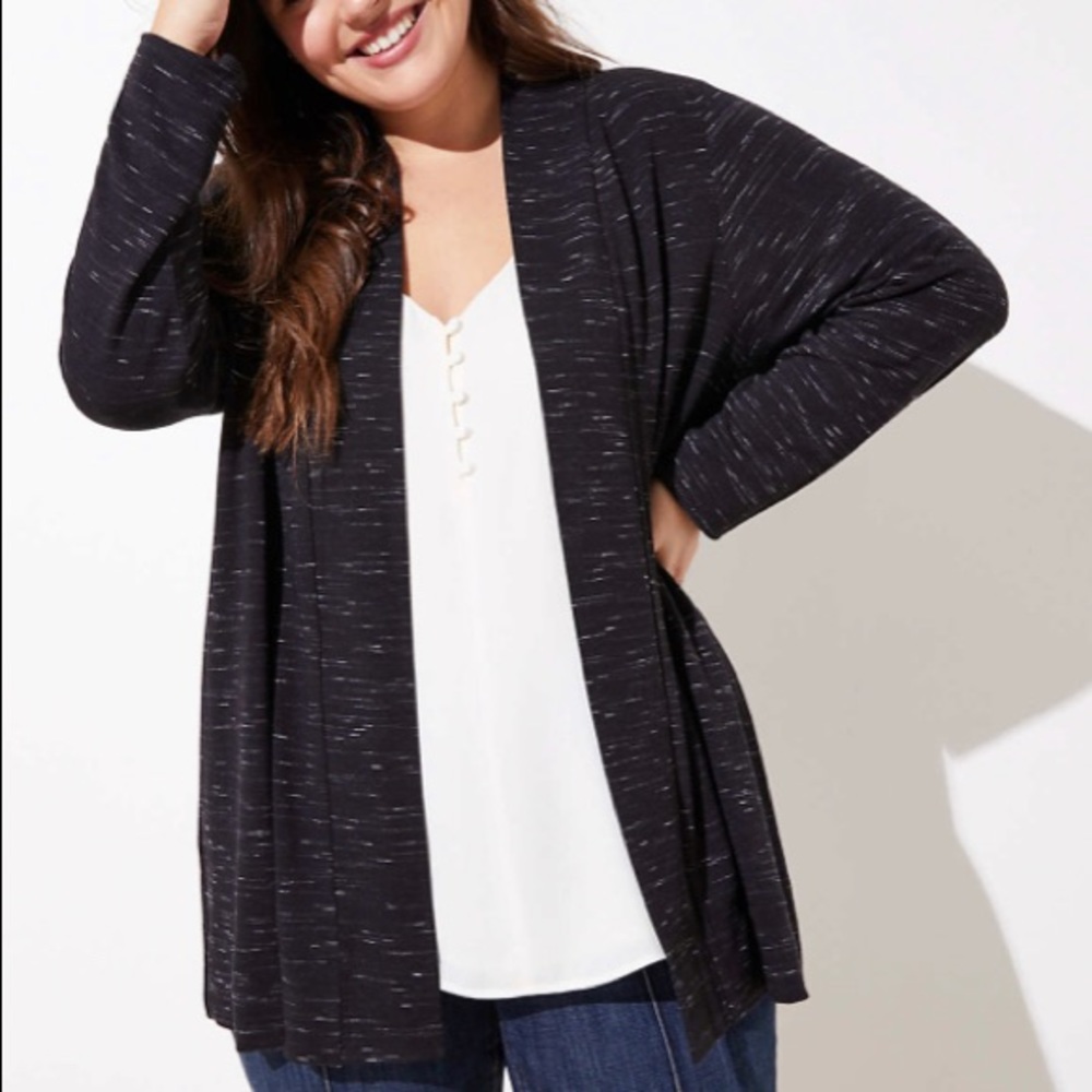 NWT Ann Taylor Loft Spacedye Open Cardigan Sz XS